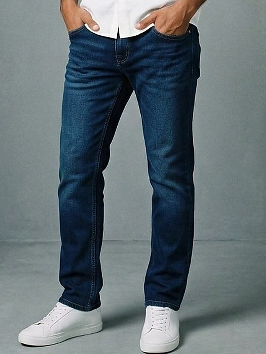 Thunder jeans — dark wash slim fit, worn
